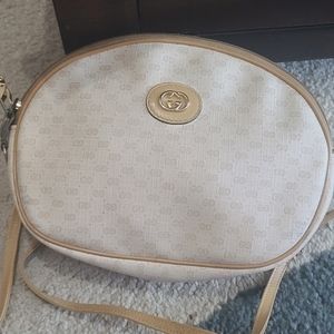 Gucci Vintage Ivory and Tan Mini Bag